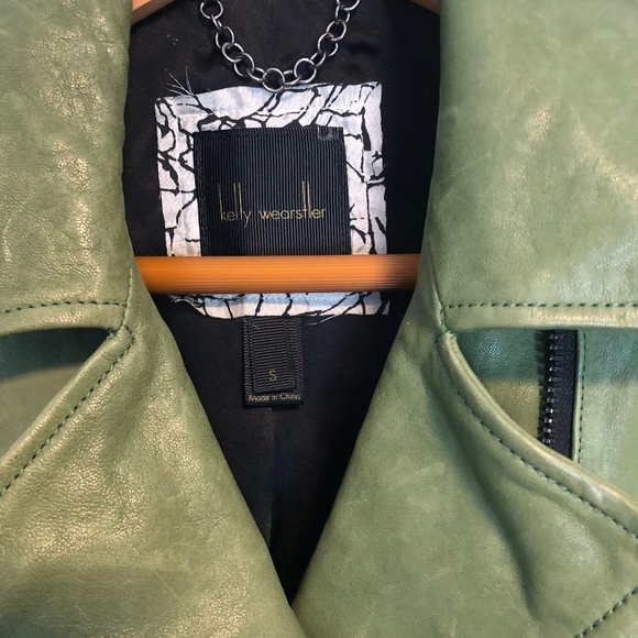 SOLD! Kelly Wearstler Asymmetrical lambskin Leather Jacket - Picture 4 of 16